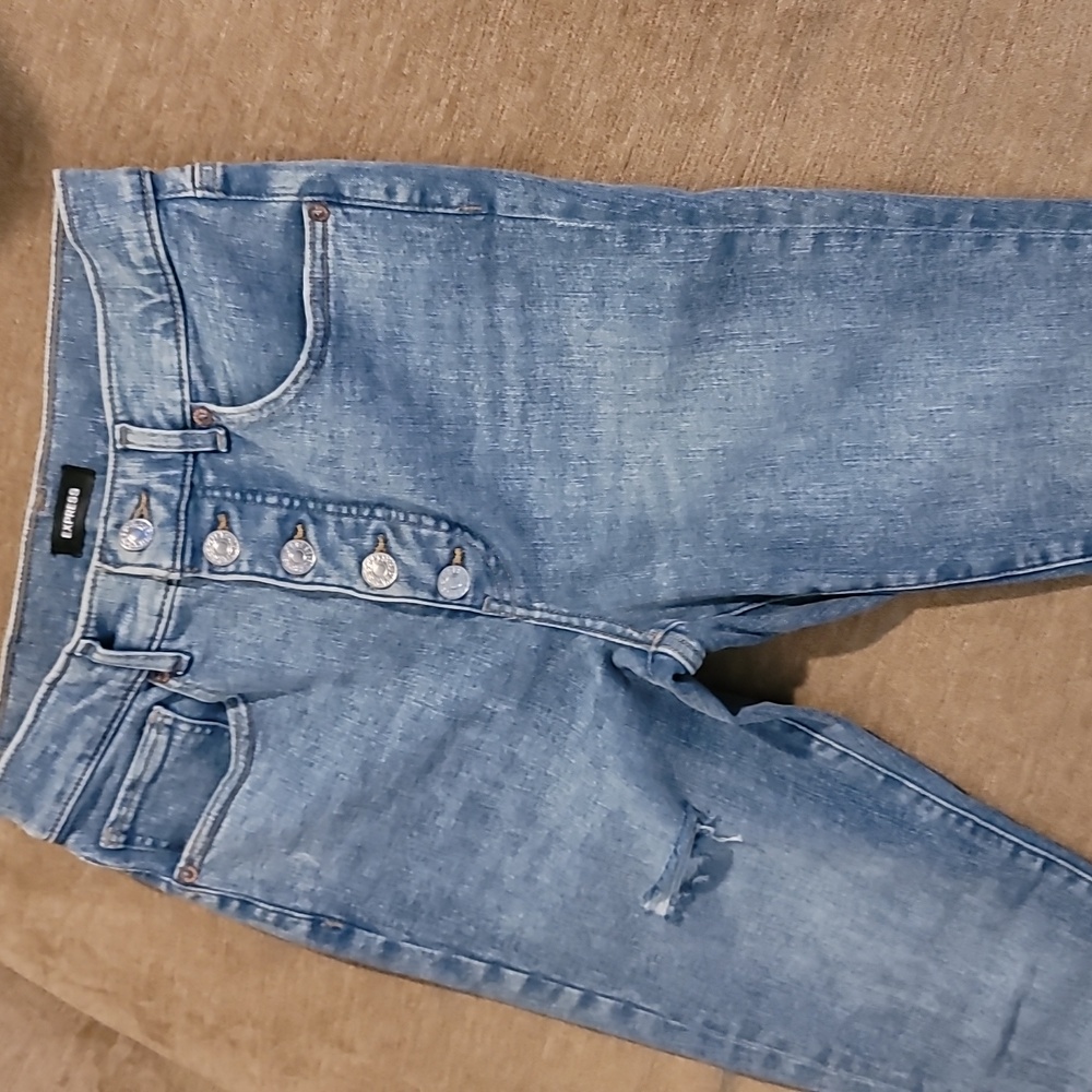 Express High Rise Hyper Stretch Denim Jeans - Picture 2 of 15
